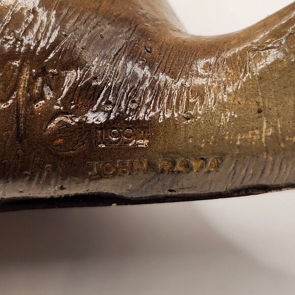 Vtg 1994 John Raya Beasties Of Thr Kingdom Sea Manatee Sculpture Signed - Picture 4 of 8